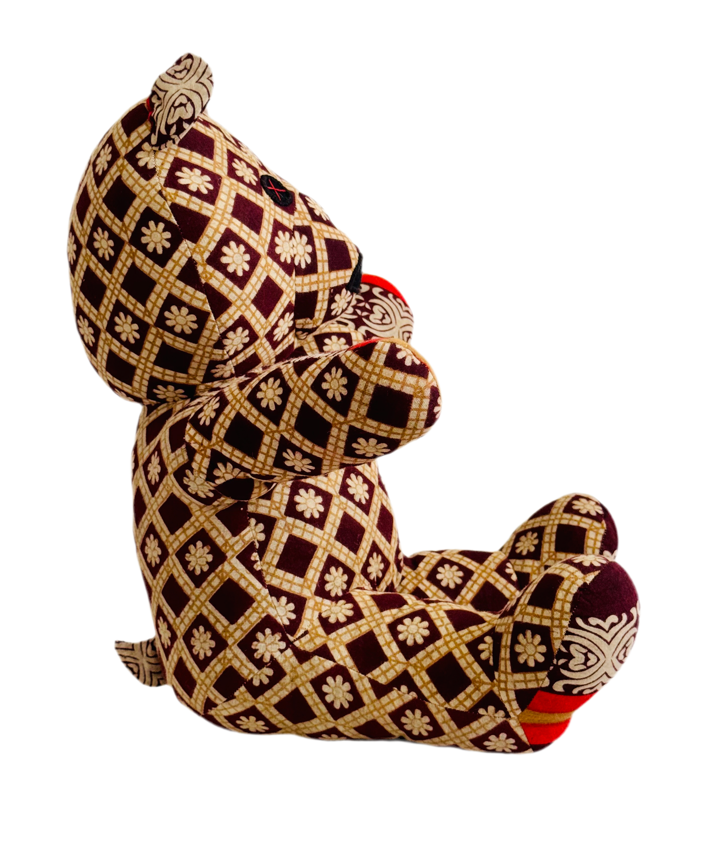 Saribear upcycled & handmade from textile waste cotton saris.