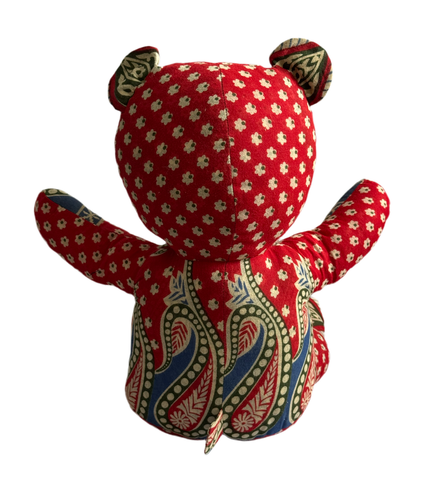 Saribear upcycled & handmade from textile waste cotton saris.