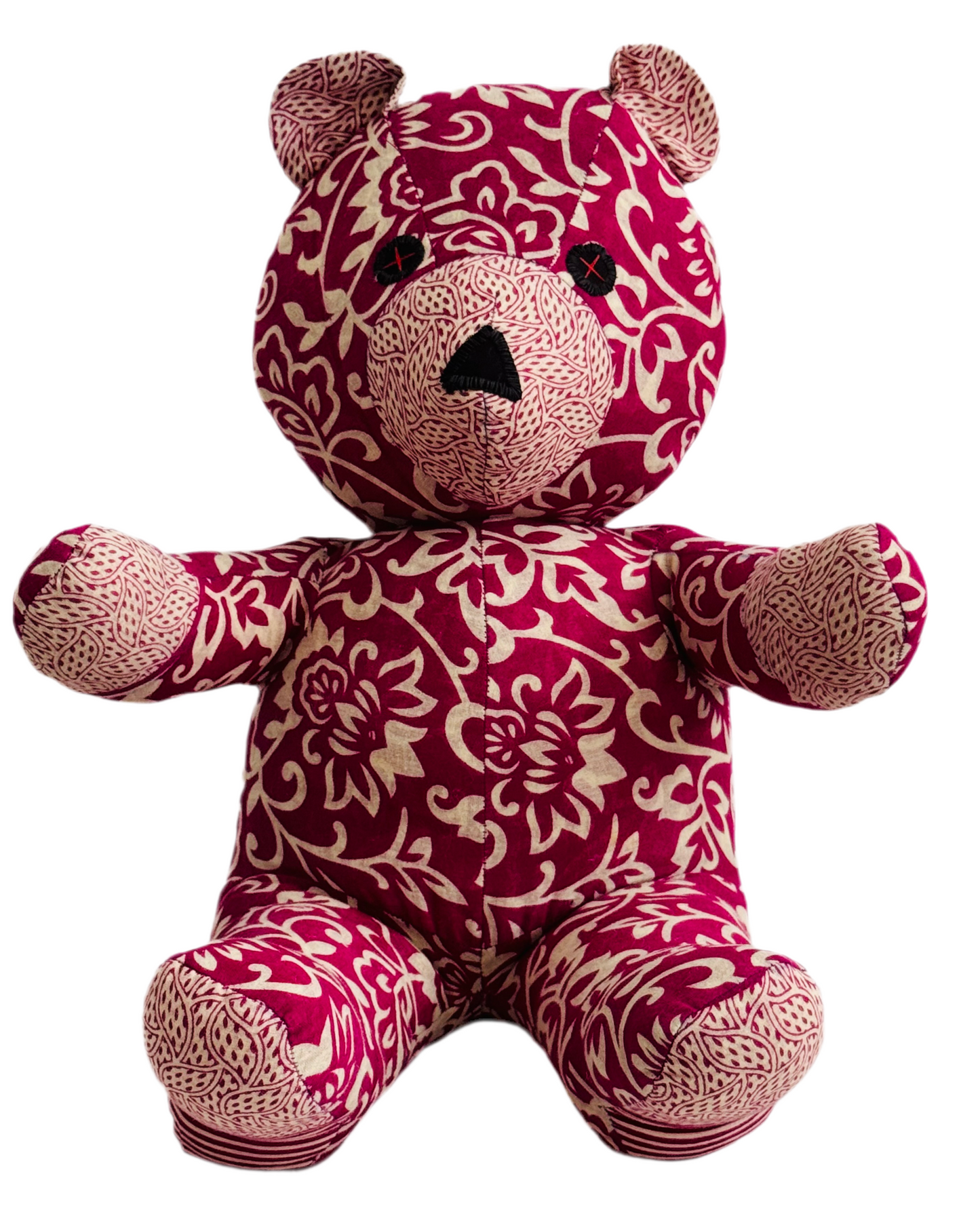 Saribear upcycled & handmade from textile waste cotton saris.