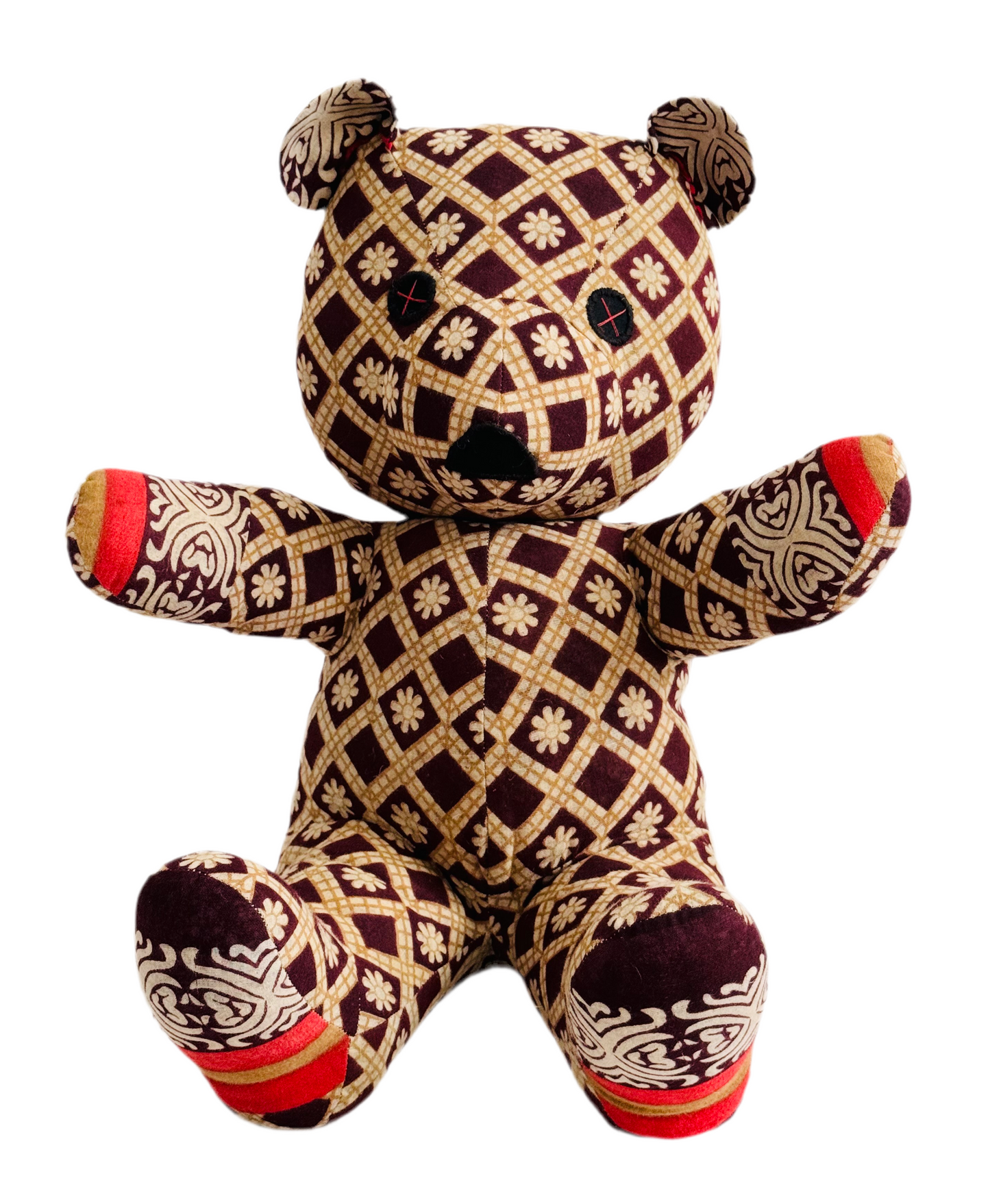 Saribear upcycled & handmade from textile waste cotton saris.