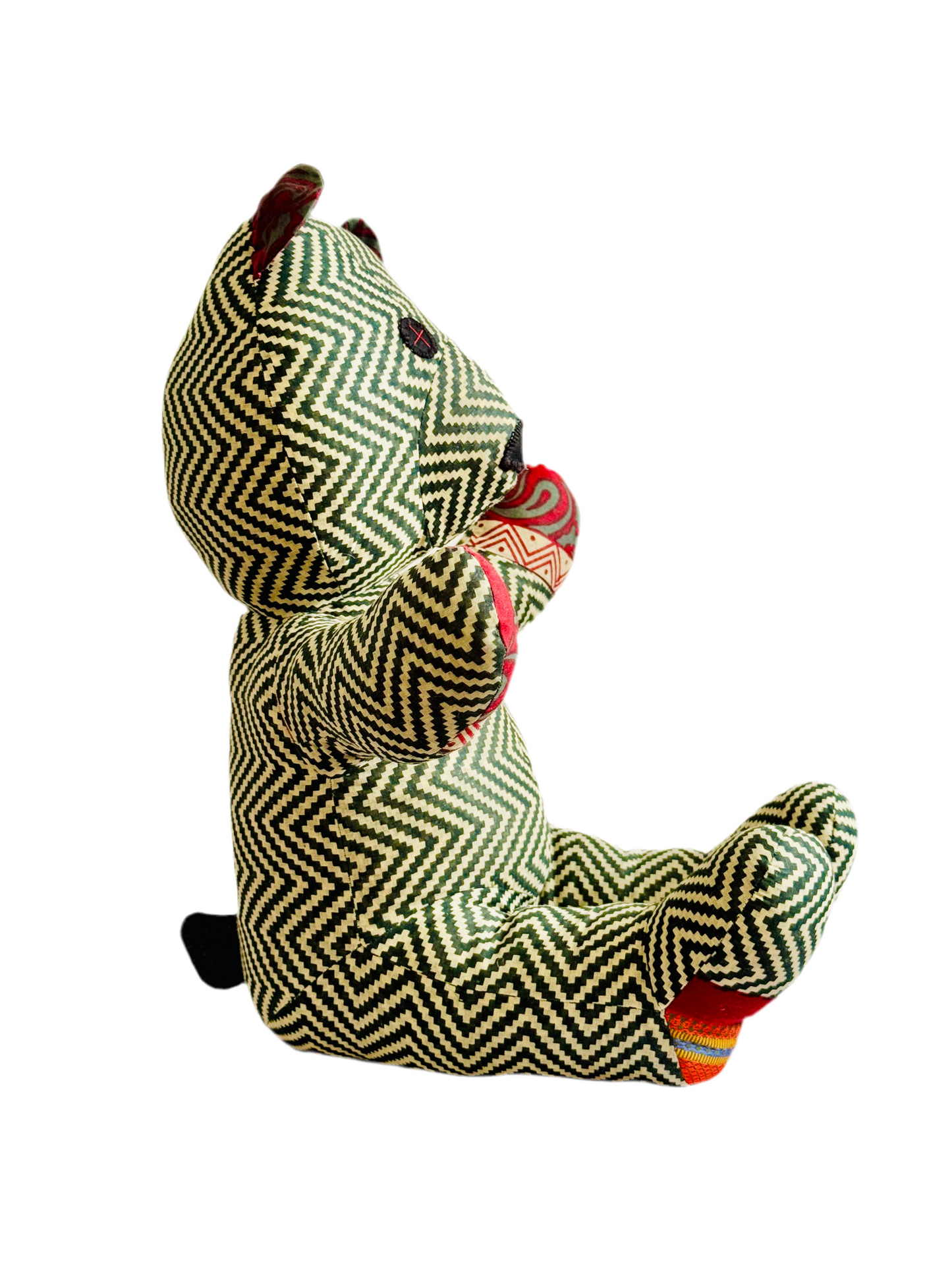 Saribear upcycled & handmade from textile waste cotton saris.