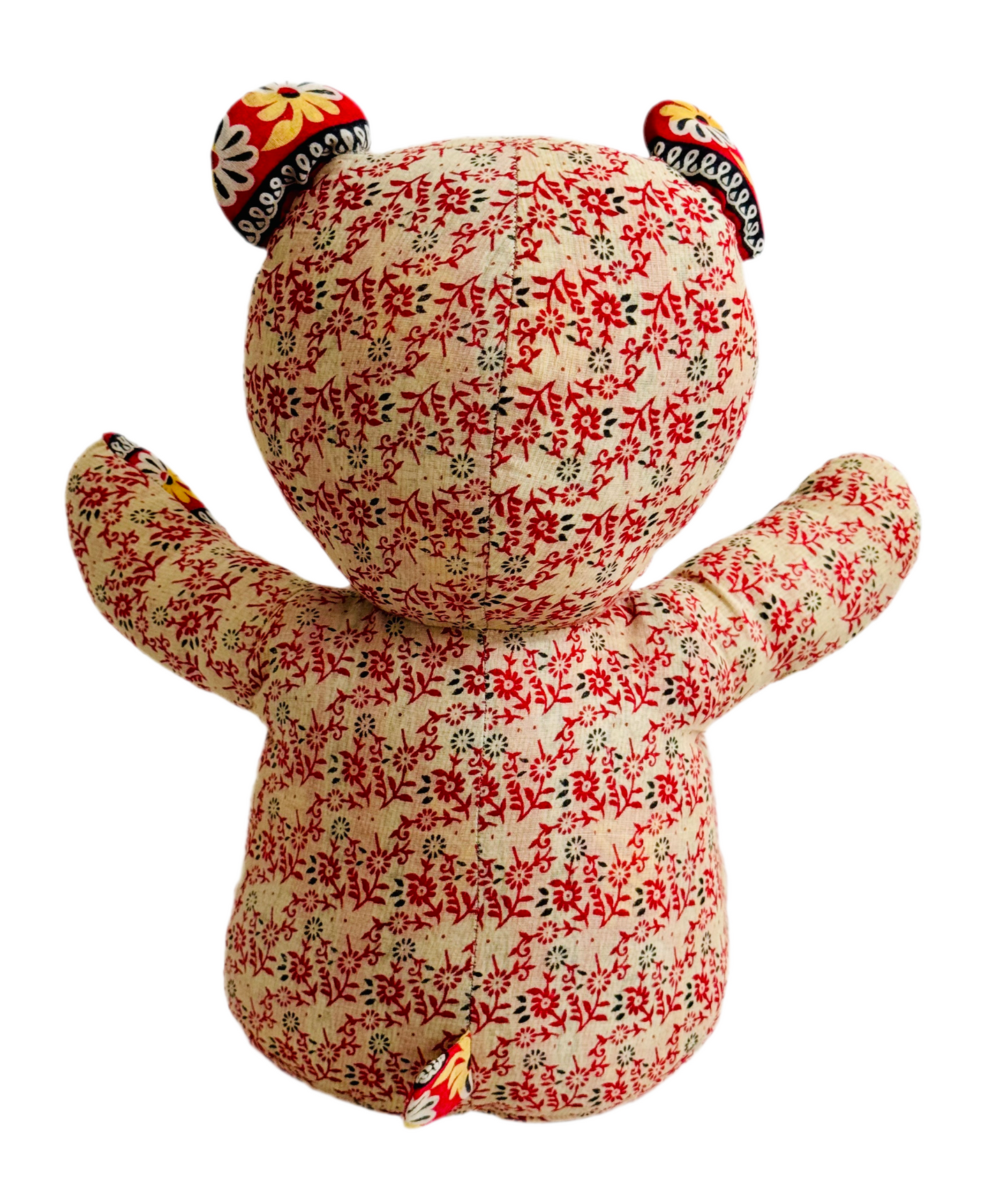 Saribear upcycled & handmade from textile waste cotton saris.