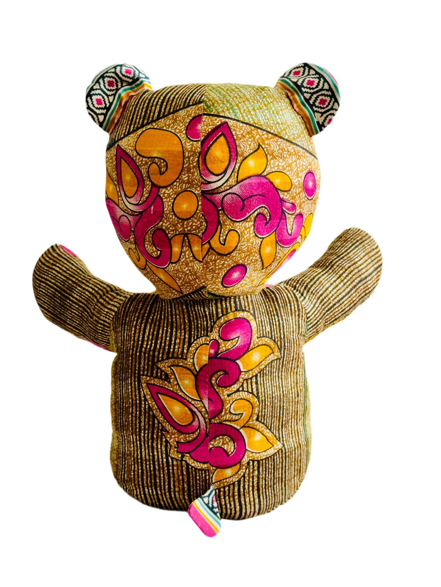 Saribear upcycled & handmade from textile waste cotton saris.