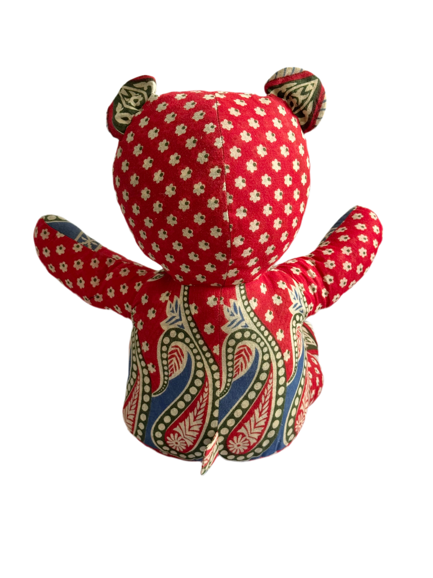 Saribear upcycled & handmade from textile waste cotton saris.