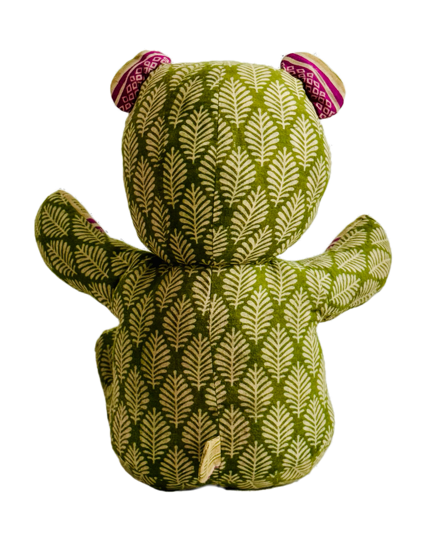 Saribear upcycled & handmade from textile waste cotton saris.