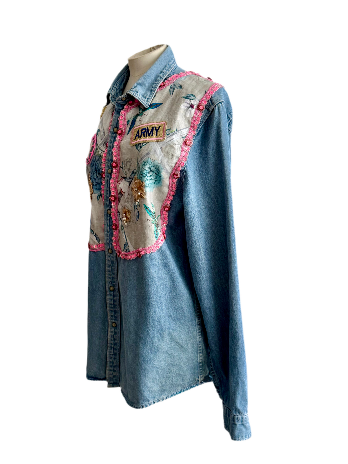 Upcycled Denim Shirt