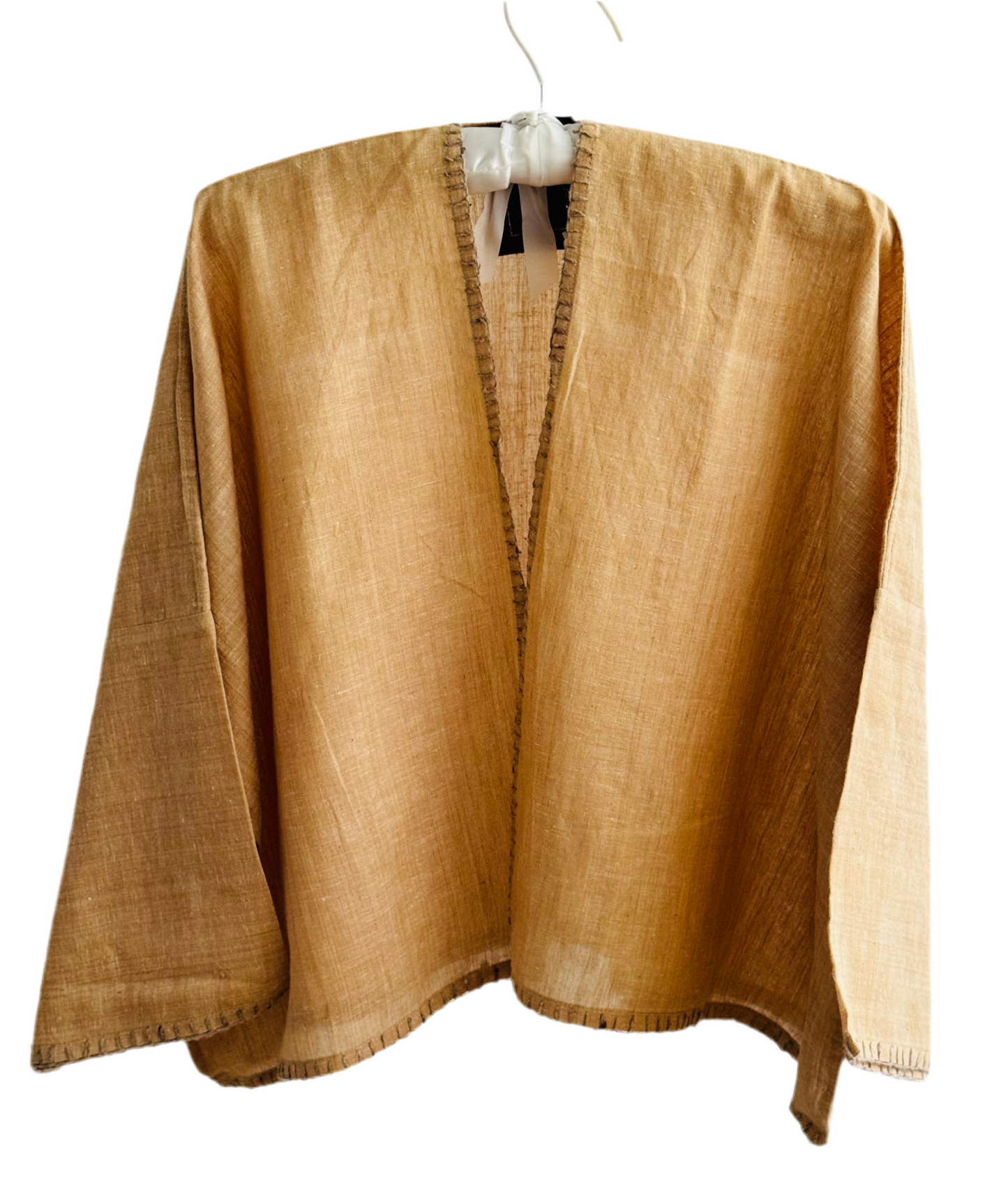 The desi jacket Upcycled & handmade from textile waste is a one size fits most easy to wear style.
