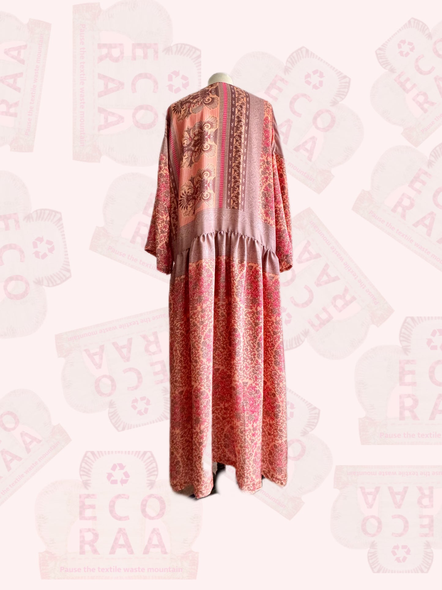The Boho desi Upcycled & handmade from textile waste is a one size fits most easy to wear style.
