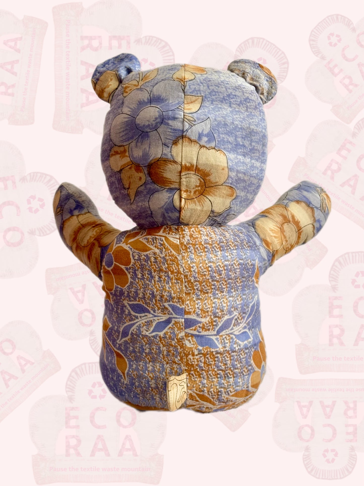 Saribear upcycled & handmade from textile waste cotton saris.