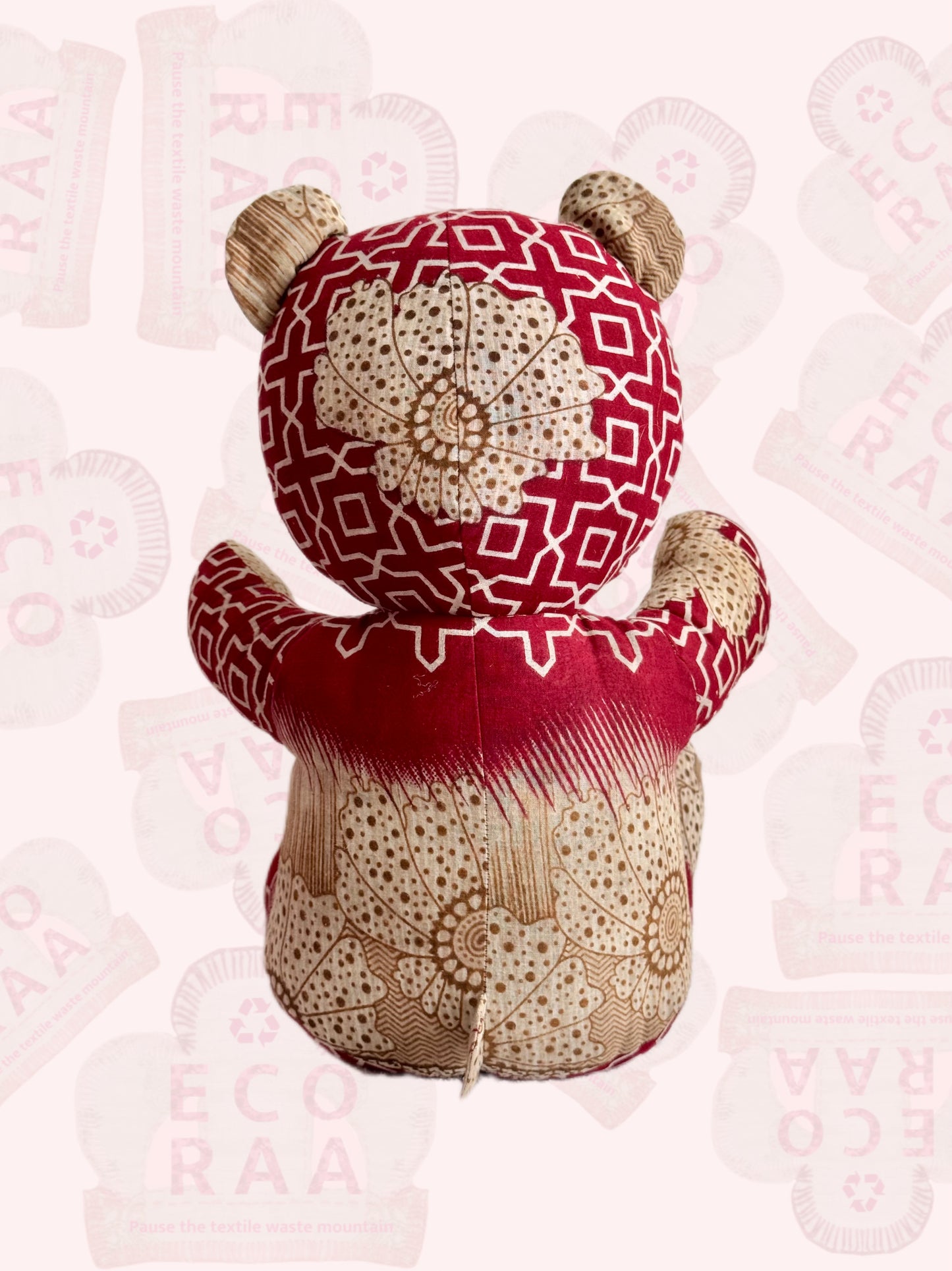 Saribear upcycled & handmade from textile waste cotton saris.