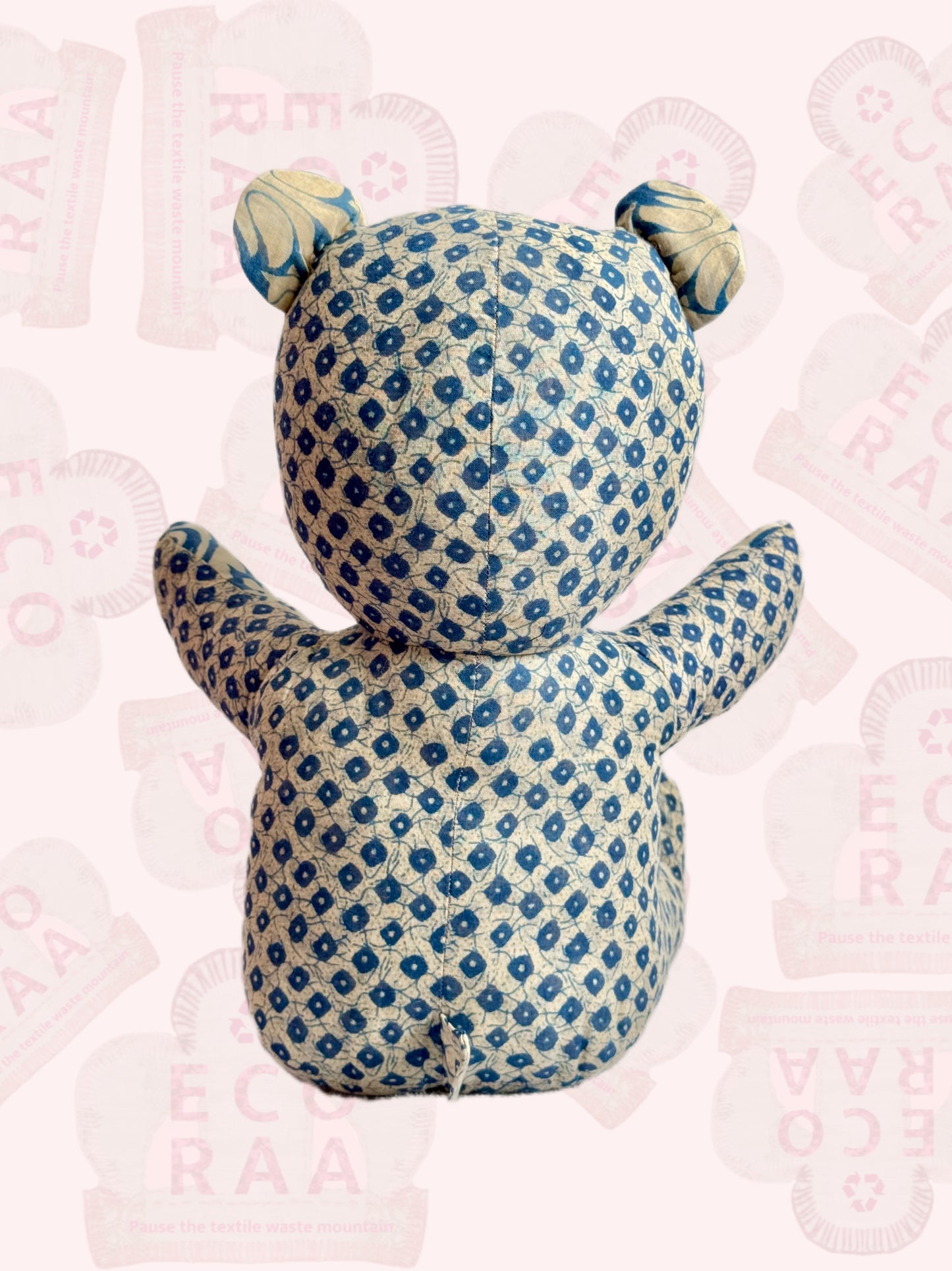 Saribear upcycled & handmade from textile waste cotton saris.