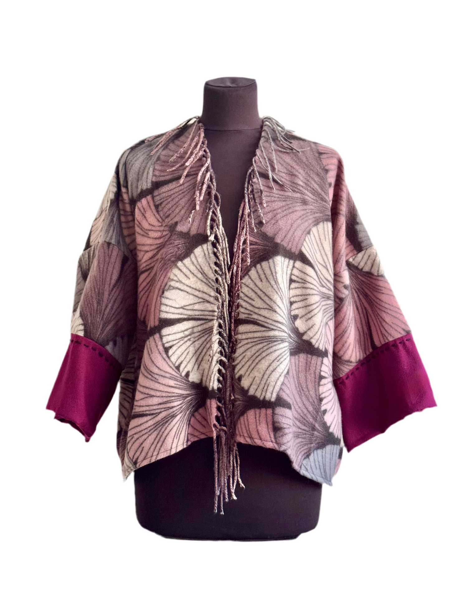 The desi jacket is a one size fits most easy to wear style.